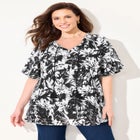 Seasonless Gauze Peasant Top image number 0