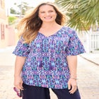 Seasonless Gauze Peasant Top image number null