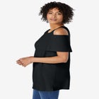 Short-Sleeve Cold-Shoulder Tee image number 2