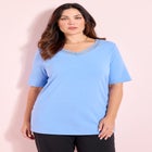 Suprema&reg; Crochet V-Neck Tee image number null