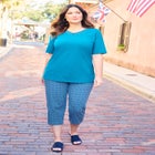 Suprema&reg; Crochet V-Neck Tee image number 2