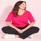 Suprema&reg; Crochet V-Neck Tee image number null