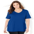 Suprema&reg; Crochet V-Neck Tee image number null