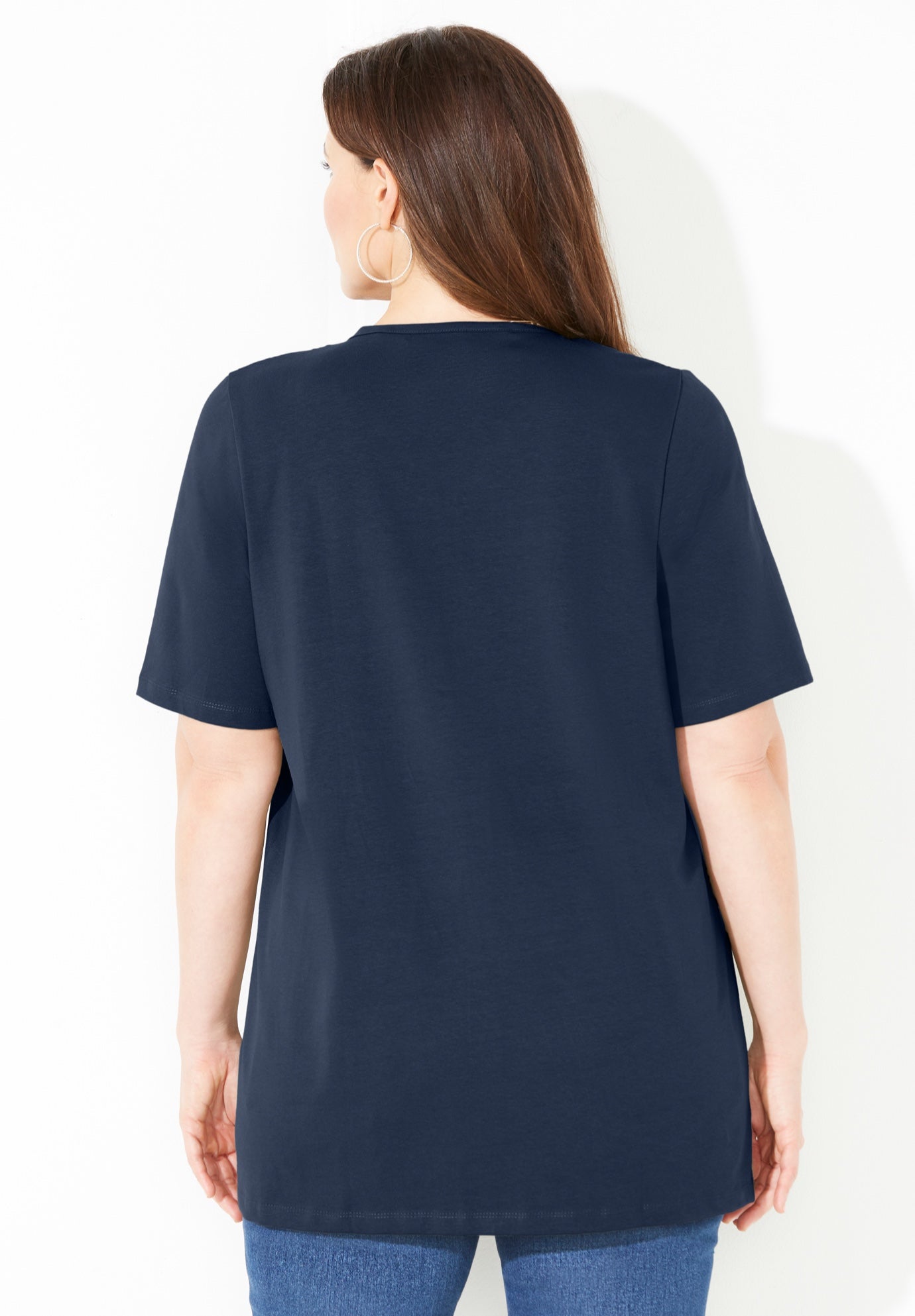 Suprema&reg; Crochet V-Neck Tee image number 1