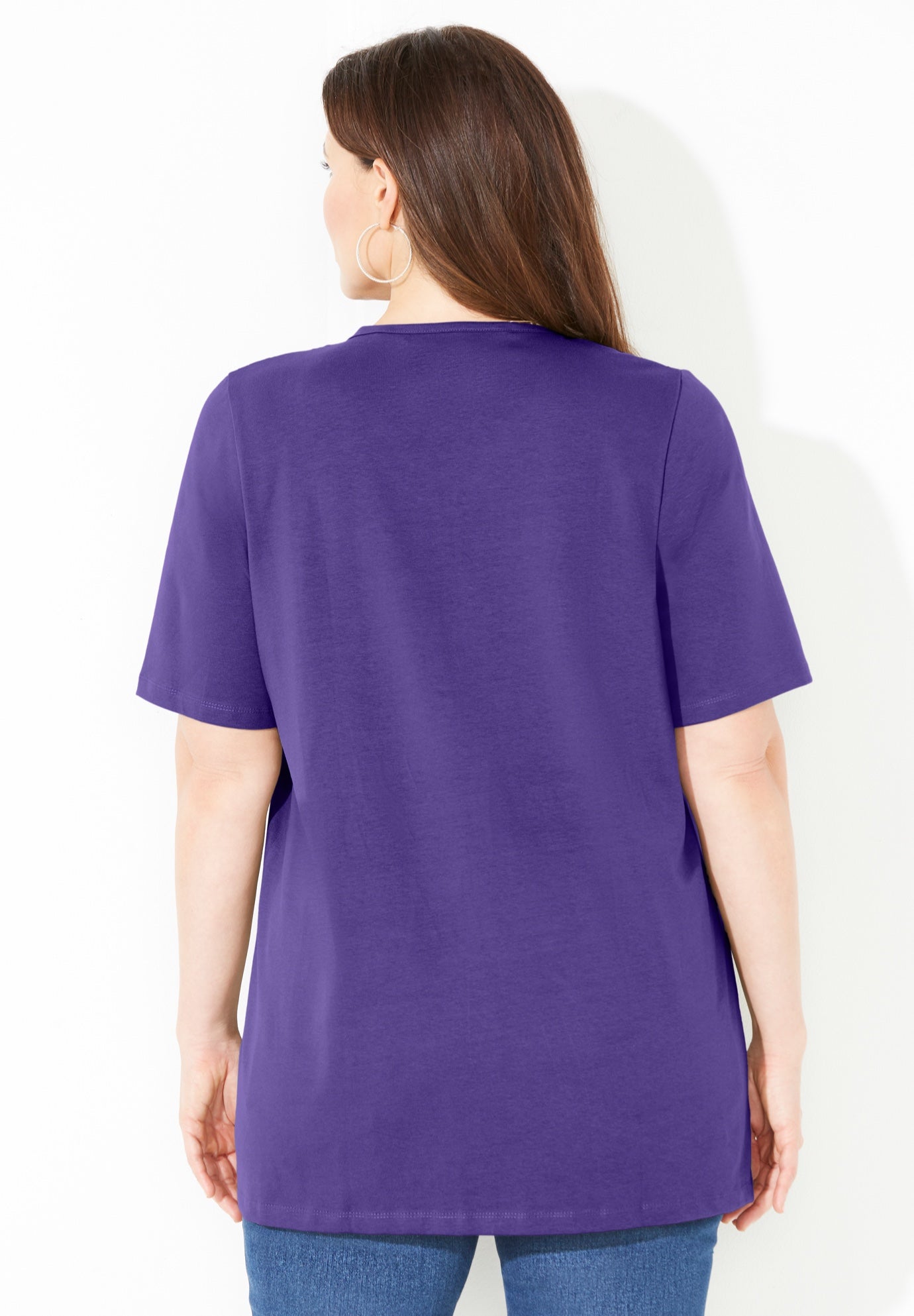 Suprema&reg; Crochet V-Neck Tee image number 1