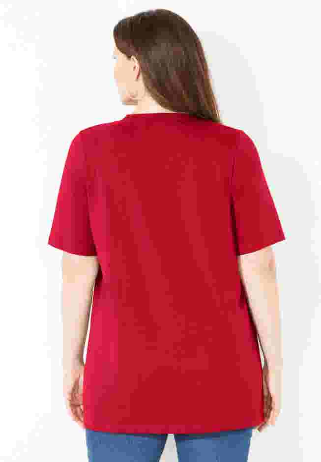 Suprema® Crochet V-Neck Tee image number 1