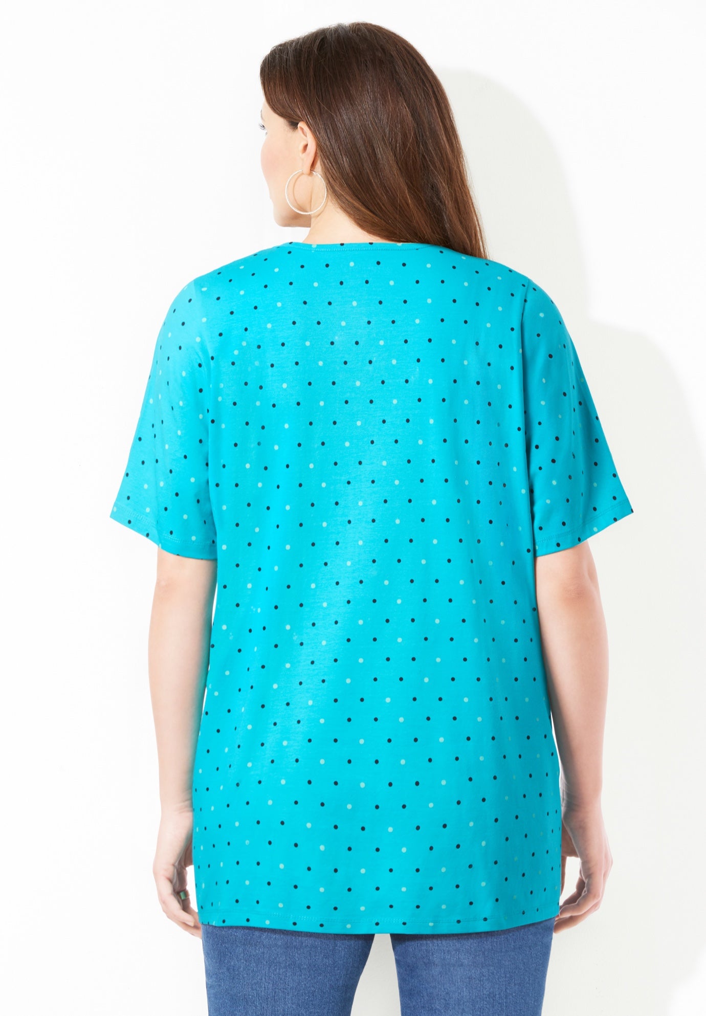 Suprema&reg; Crochet V-Neck Tee image number 1