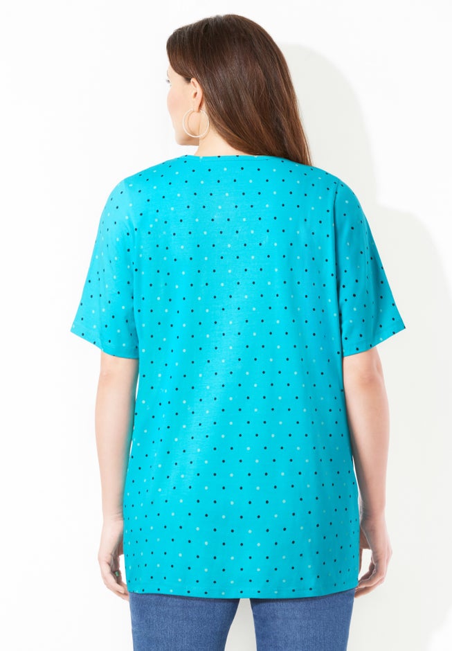 Suprema&reg; Crochet V-Neck Tee image number 1
