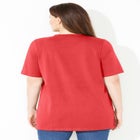 Suprema&reg; Crochet V-Neck Tee image number null