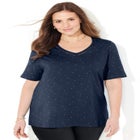 Suprema&reg; Crochet V-Neck Tee image number null