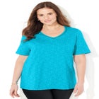 Suprema&reg; Crochet V-Neck Tee image number null