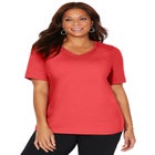 Suprema&reg; Crochet V-Neck Tee image number null