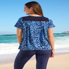 Mesh Yoke Swim Tee image number null