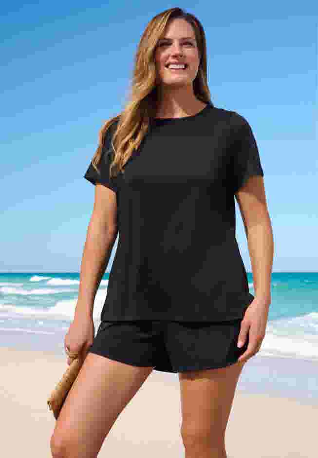 Mesh Yoke Swim Tee image number 0