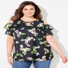 Open-Shoulder Georgette Top image number null