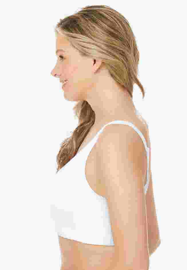Wireless Front-Close Cotton Comfort Bra image number 3