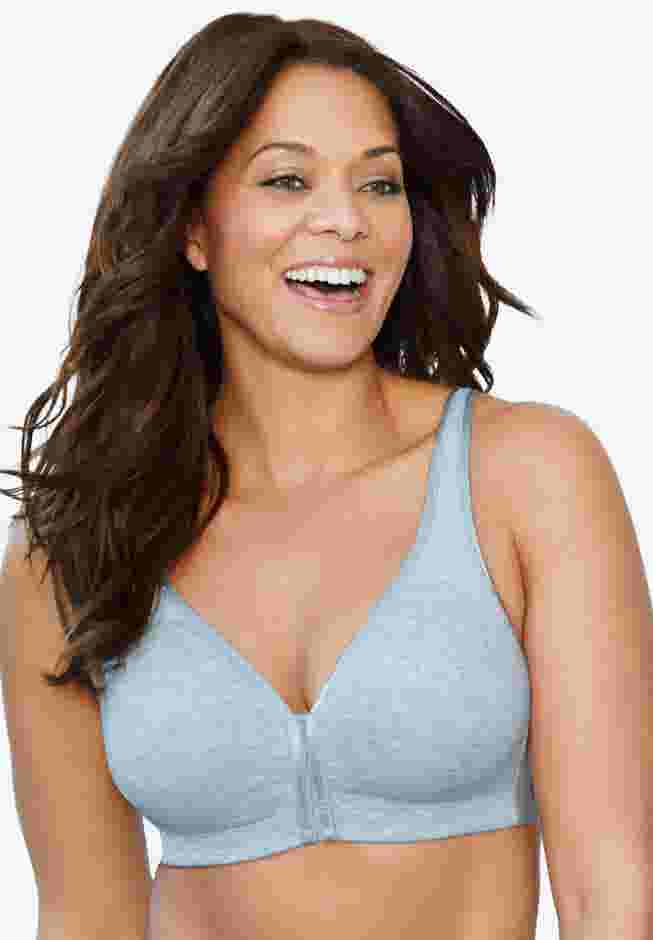 Wireless Front-Close Cotton Comfort Bra image number 0