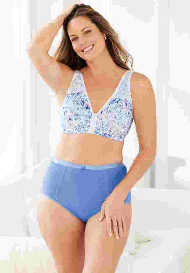 Wireless Front-Close Cotton Comfort Bra image number 6
