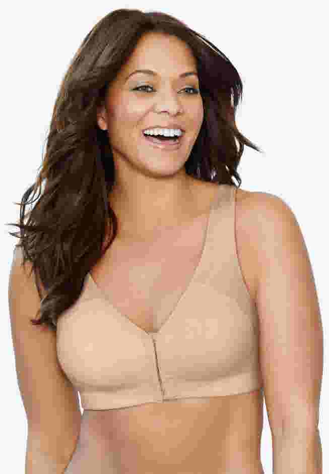 Wireless Front-Close Cotton Comfort Bra image number 0