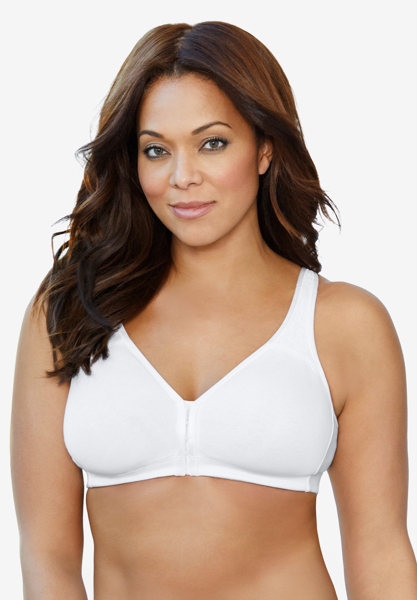 Wireless Front-Close Cotton Comfort Bra image number 0