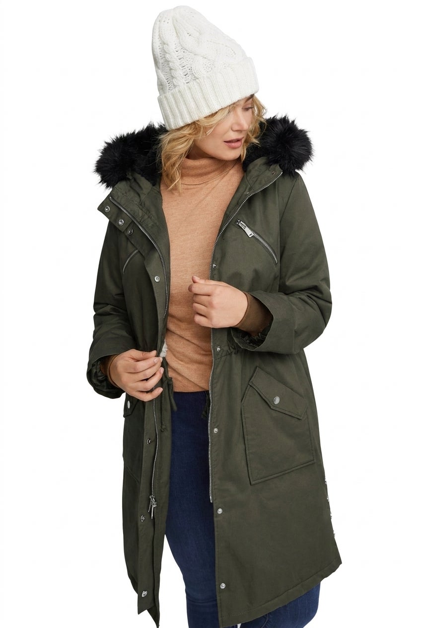 Side-Snap Zip-Front Parka image number 0