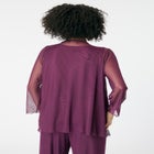 Mesh Overlay Cardigan and Tank Set. image number null