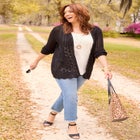 Mixed Stitch Pointelle Cardigan image number null