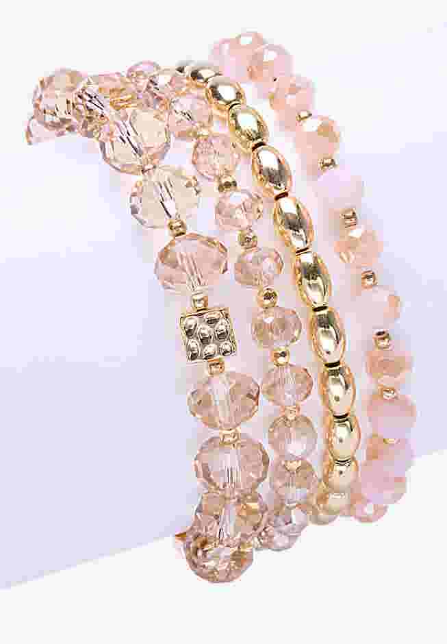 Beaded Stretch Bracelet Set image number 1