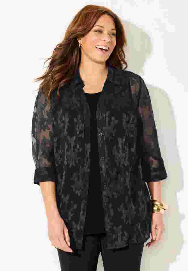 Jacquard Buttonfront Shirt image number 0