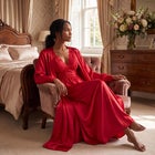 Amoureuse&reg; Peignoir 2-Piece Tricot Gown & Robe image number null