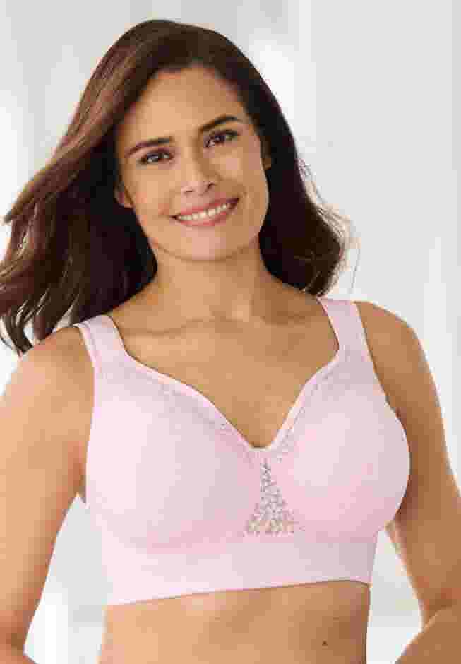 COMFORT CHOICE® Full Coverage Lace Overlay Bra image number 0