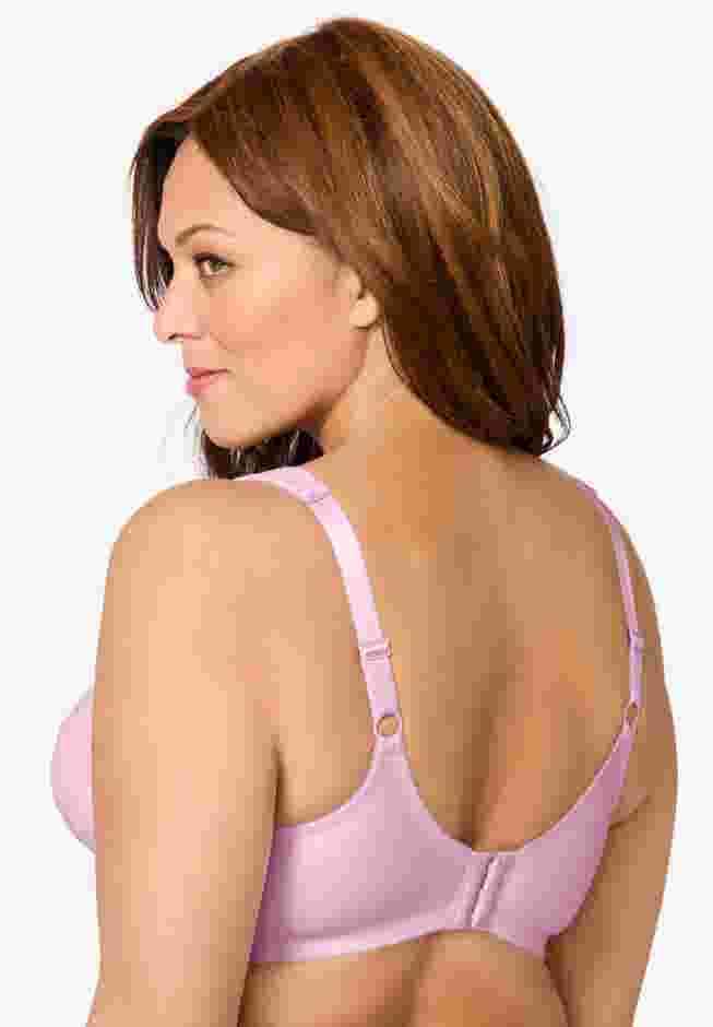 COMFORT CHOICE® Full Coverage Lace Overlay Bra image number 1
