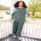 Embroidered Mesh Blouse image number null