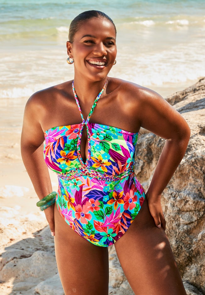 Braided Bandeau One Piece Swimsuit image number 5