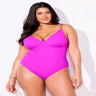 Chain Accent Underwire One Piece Swimsuit image number null