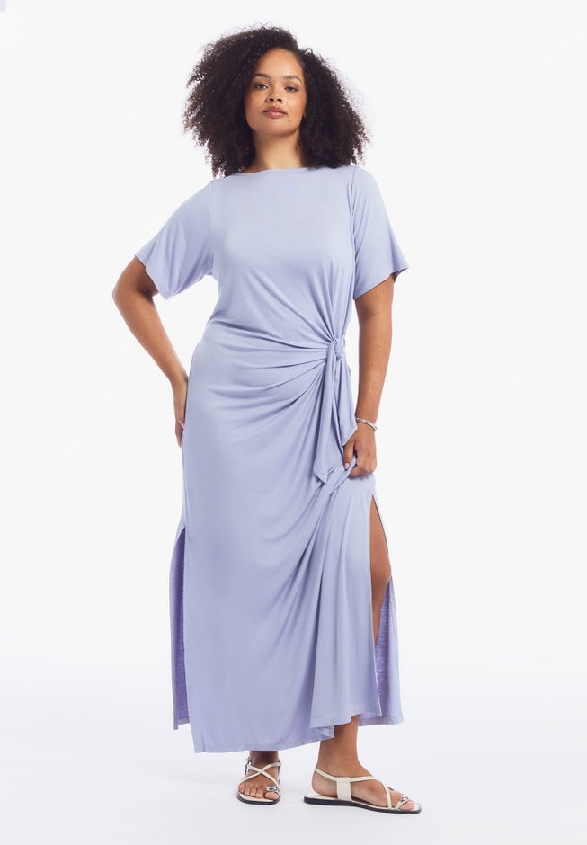 June & Vie Women's Plus Size Boatneck Gathered Maxi Dress, Size: 22/24 June & Vie Women's Plus Size Boatneck Gathered Maxi Dress, Size: 22/24