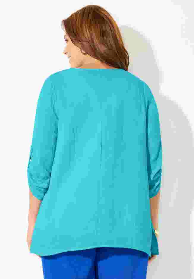 AnyWear Pucker Cotton Cardigan image number 1