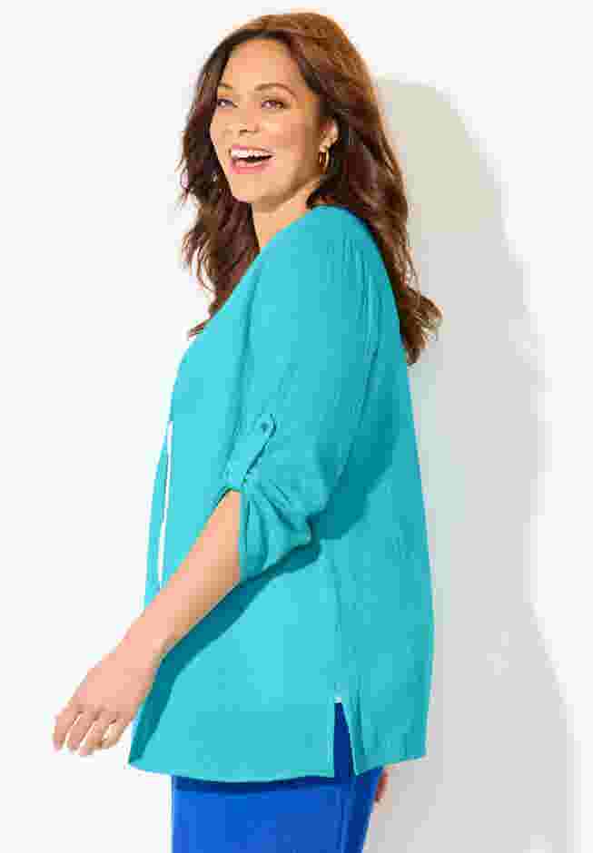 AnyWear Pucker Cotton Cardigan image number 2