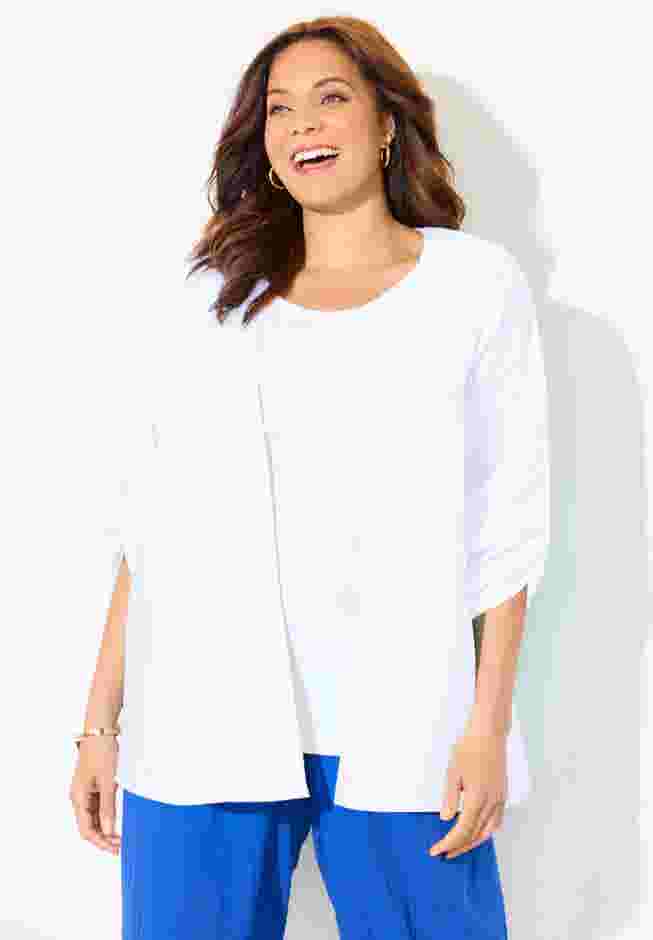 AnyWear Pucker Cotton Cardigan image number 0