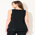 Ponte Knit Lace Tank image number null