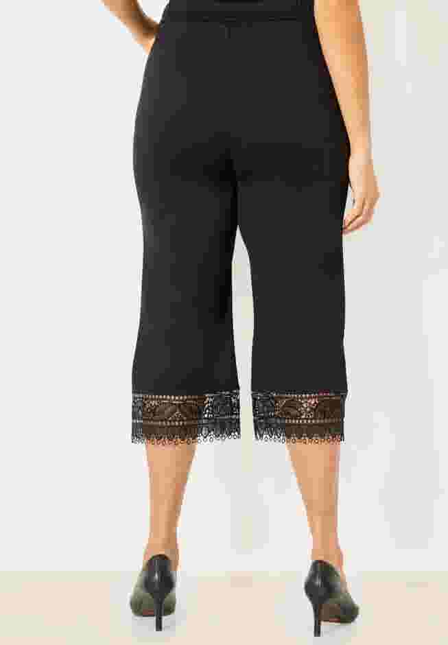 Ponte Knit Lace Capri image number 1