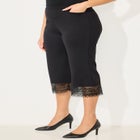 Ponte Knit Lace Capri image number null
