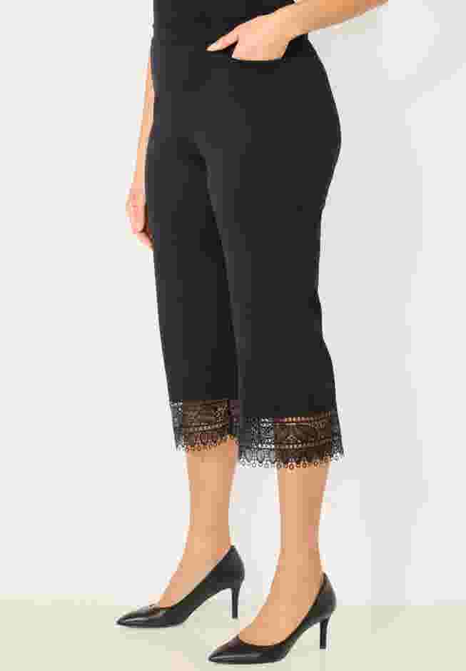 Ponte Knit Lace Capri image number 2