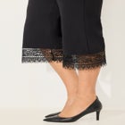 Ponte Knit Lace Capri image number null