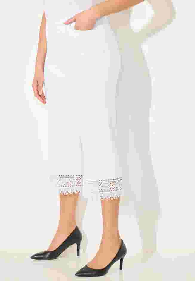 Ponte Knit Lace Capri image number 2