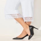 Ponte Knit Lace Capri image number null