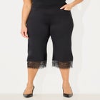 Ponte Knit Lace Capri image number null