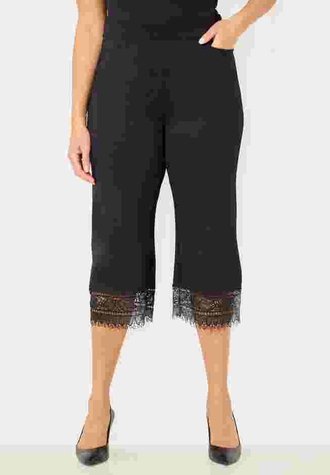 Ponte Knit Lace Capri image number 0