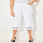 Ponte Knit Lace Capri image number null