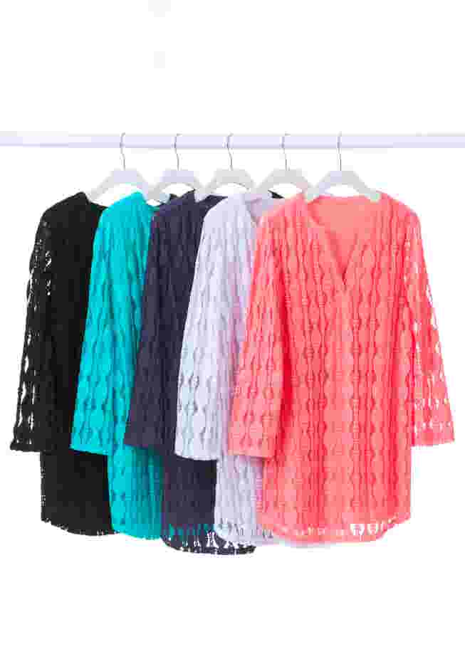 Textured Lace Knit Top image number 3